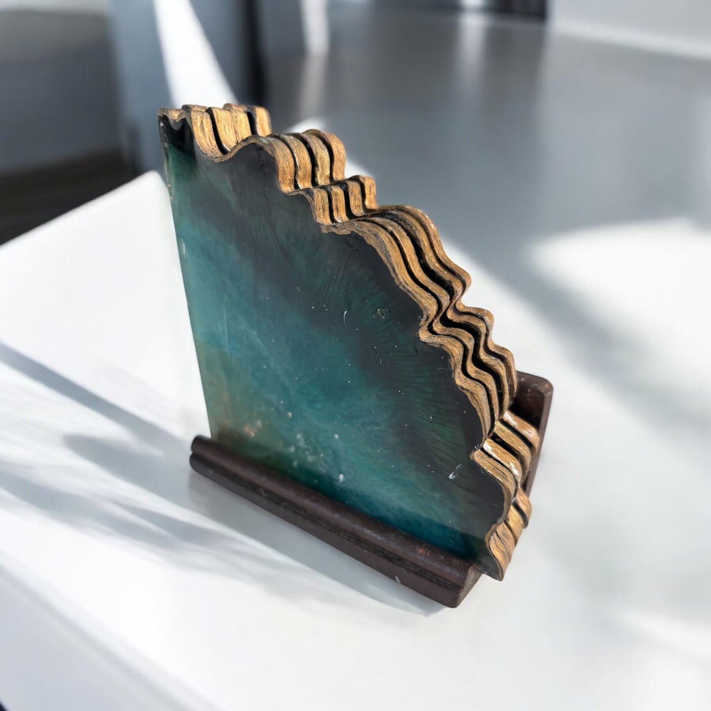 Geode style resin coasters hand made