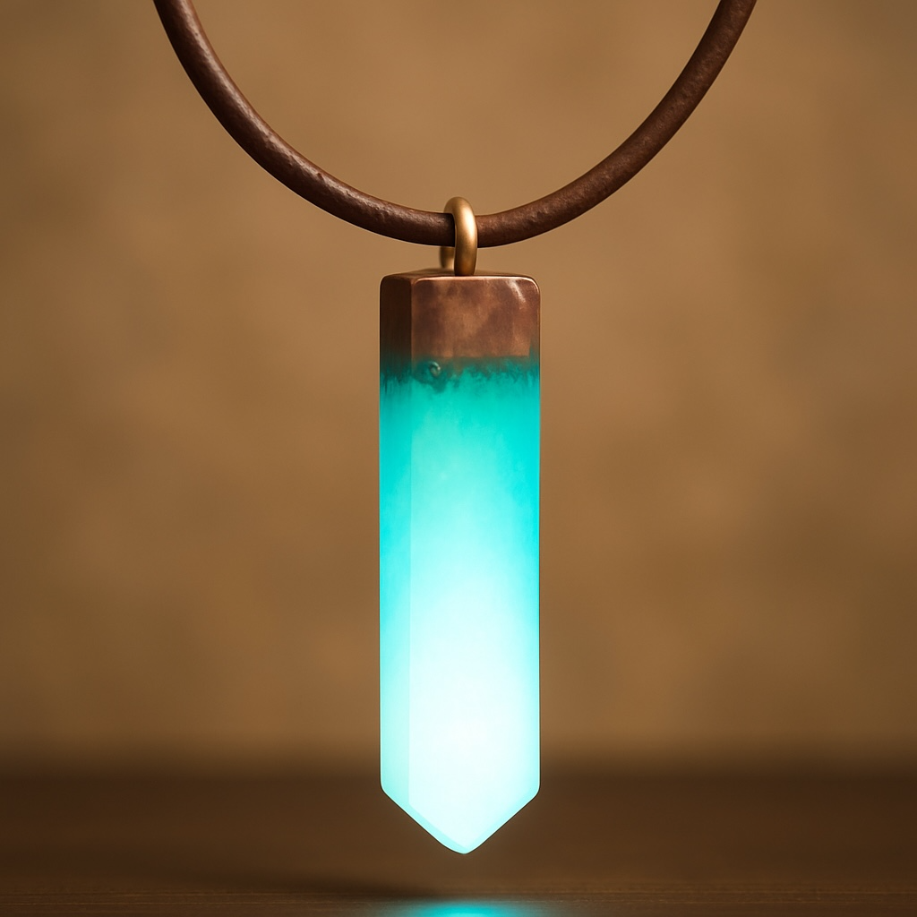 Resin GLOW Necklace. UV / Sun Activated