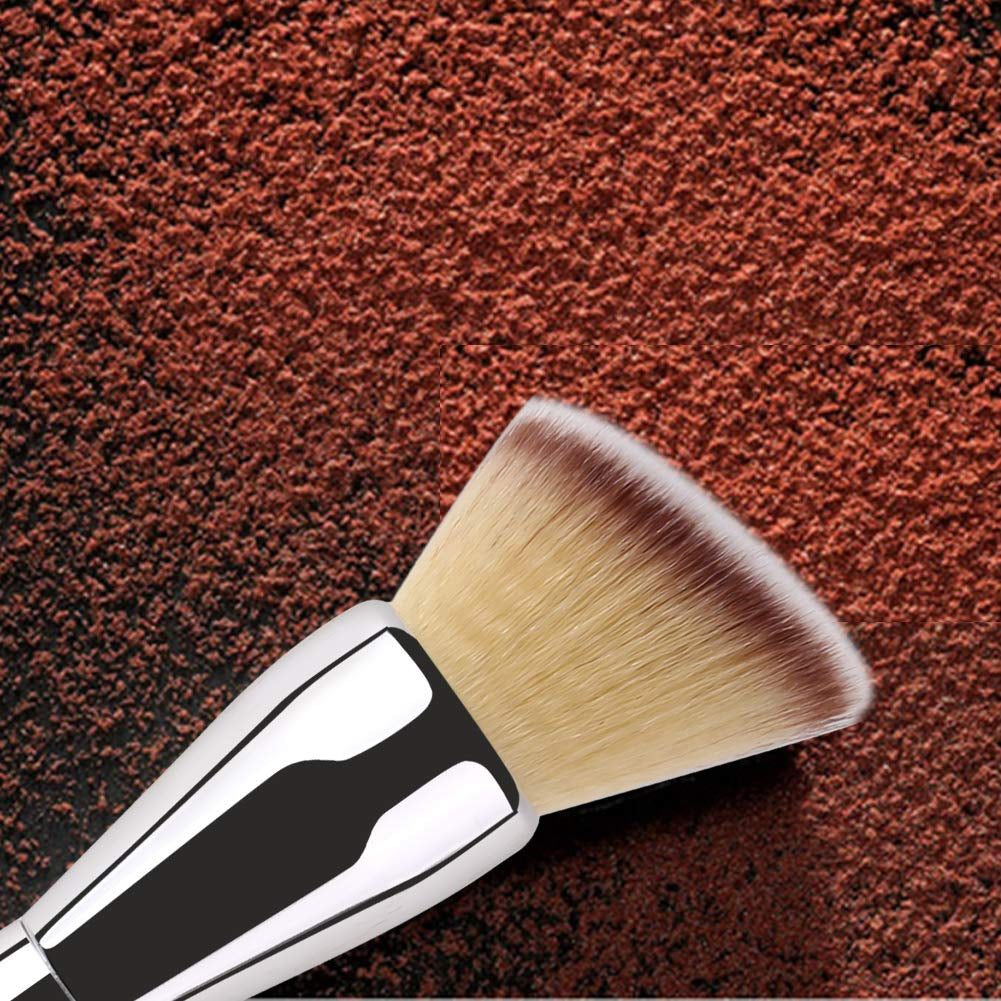 Foundation Brush, Large Powder Brush Angled Top Premium Durable Kabuki Makeup Brush Perfect for Blending Liquid,Cream and Flawless Powder,Buffing, Blending,Concealer