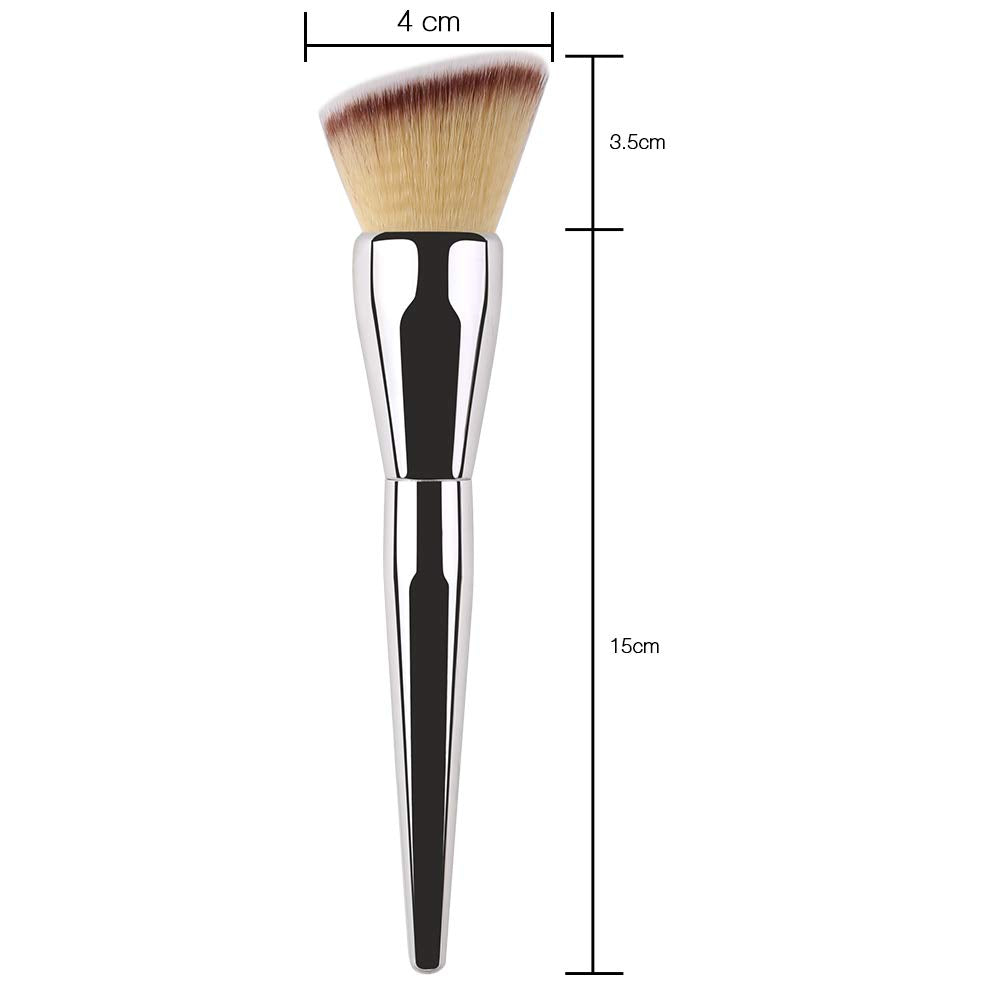 Foundation Brush, Large Powder Brush Angled Top Premium Durable Kabuki Makeup Brush Perfect for Blending Liquid,Cream and Flawless Powder,Buffing, Blending,Concealer