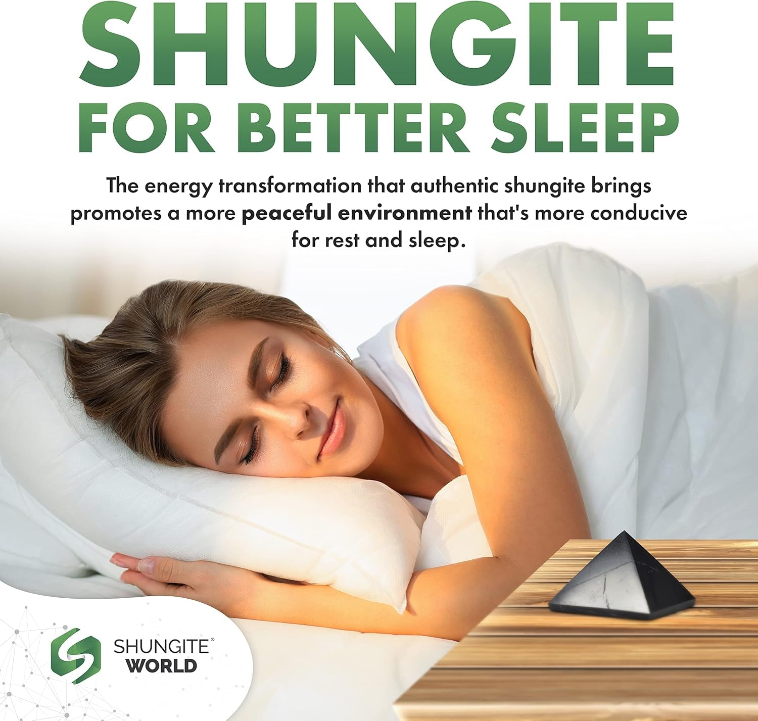 Shungite Pyramid from Real Shungite Stones Shungite Crystal Pyramid Home Protection Room Decor Office Desk Decor Authentic Crystals Black Pyramid (Polished, 1.96" / 50 Mm)