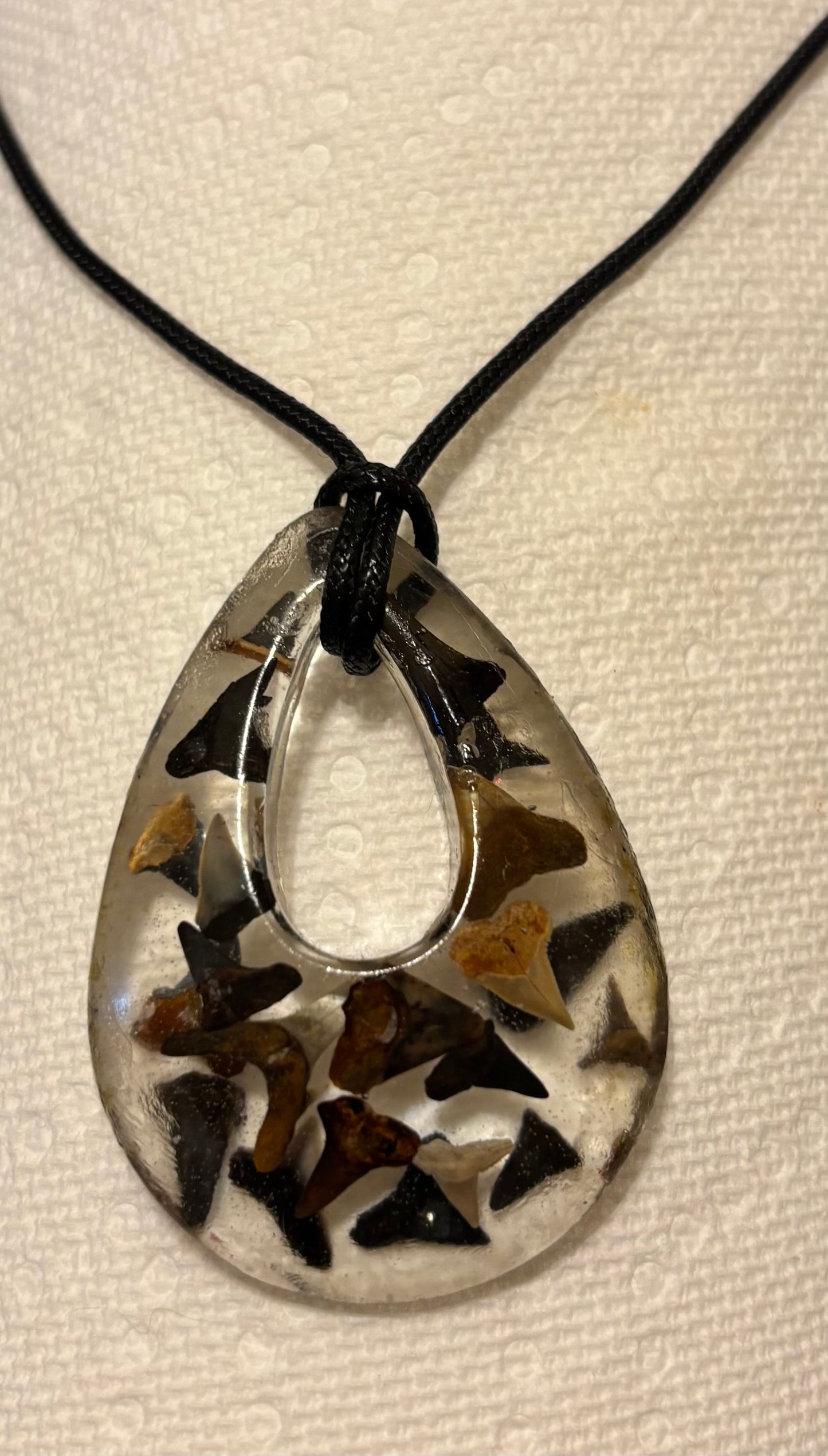 Hand Crafted Megalodon Tooth Fossil Necklace