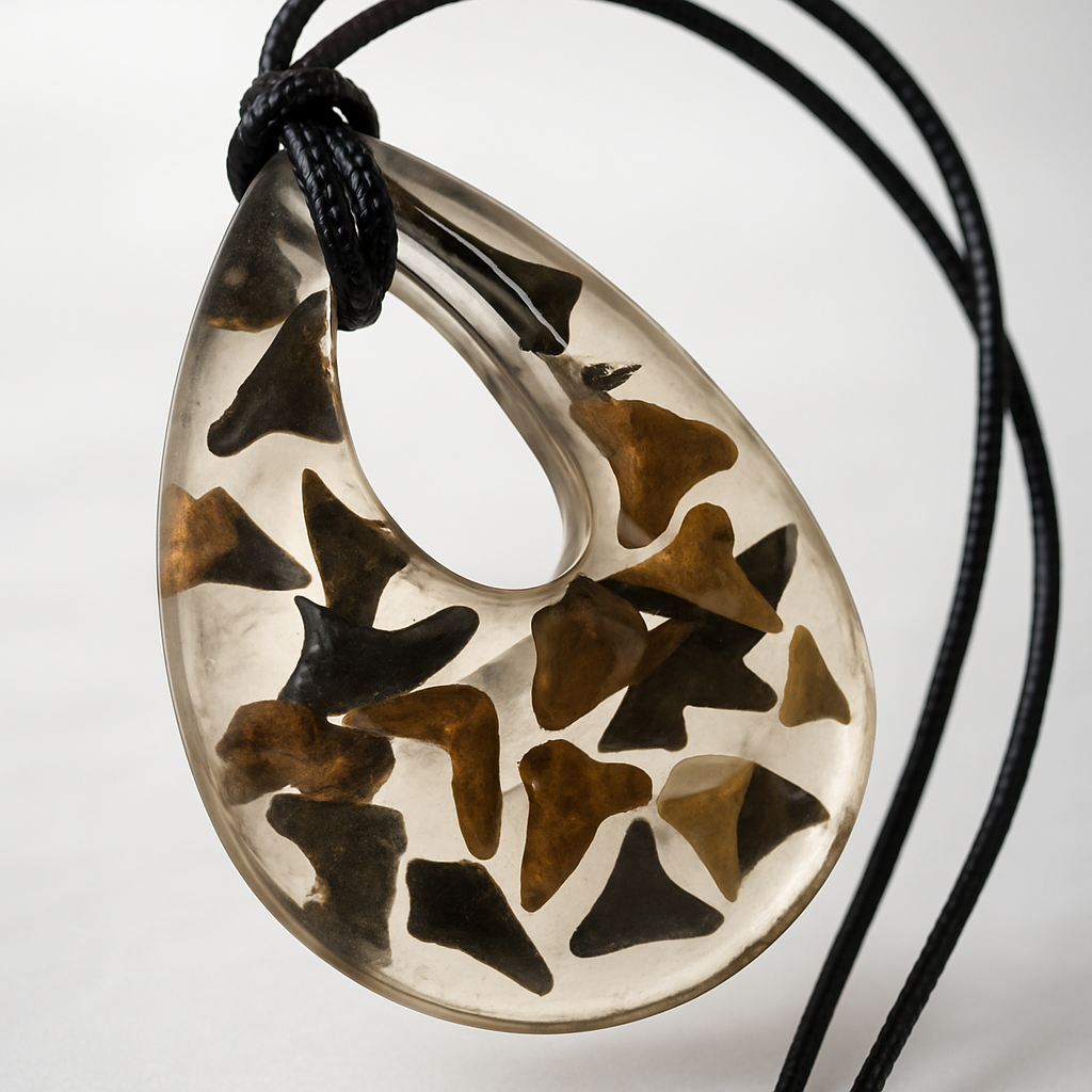 Hand Crafted Megalodon Tooth Fossil Necklace