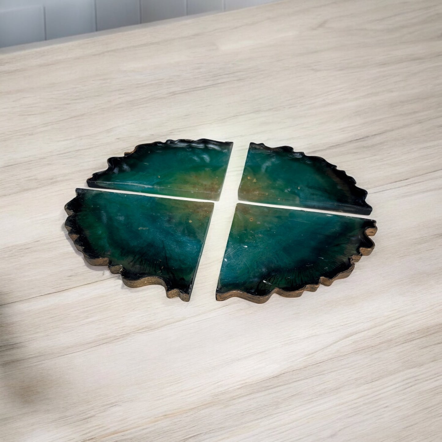 Geode style resin coasters hand made