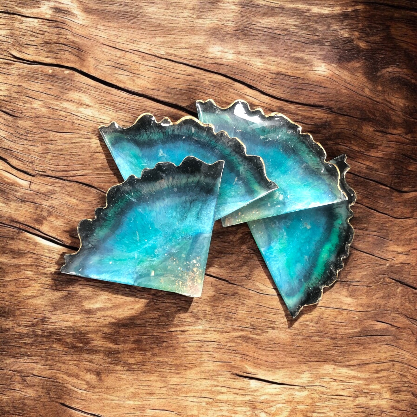 Geode style resin coasters hand made