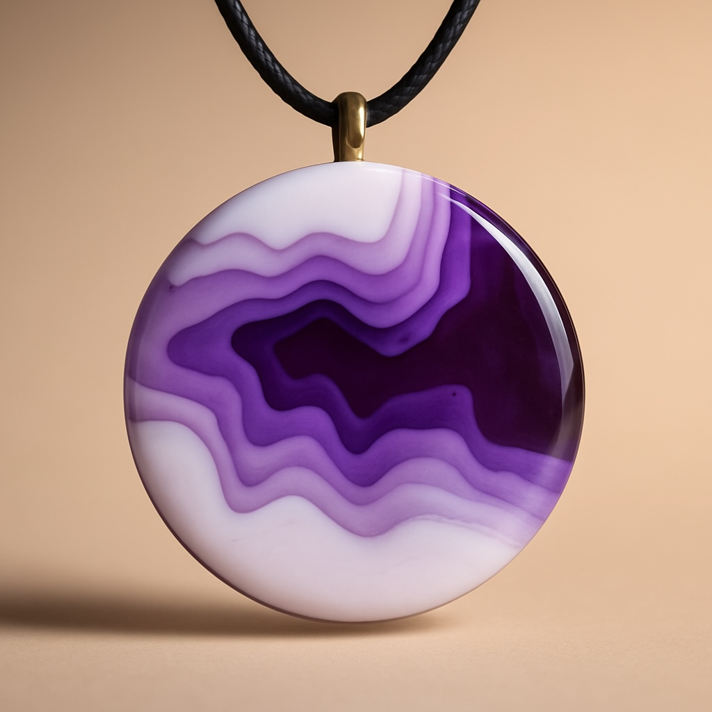 Purple/Violet Glow Necklace.hand made pendant
