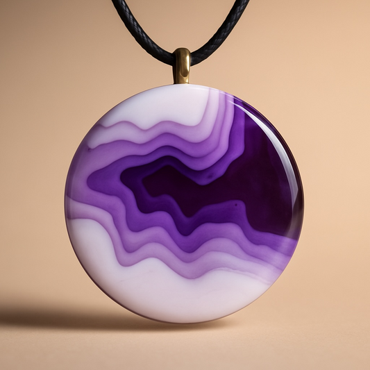 Purple/Violet Glow Necklace.hand made pendant
