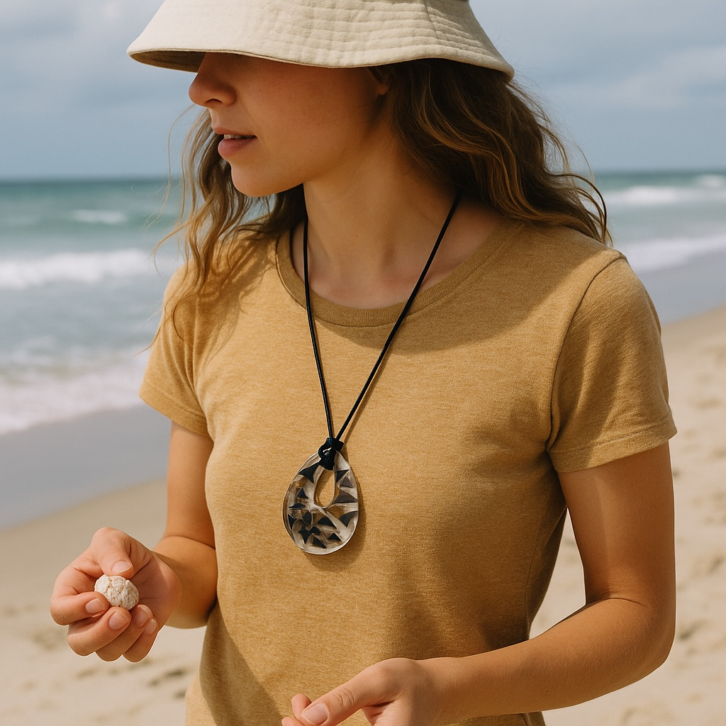 Hand Crafted Megalodon Tooth Fossil Necklace