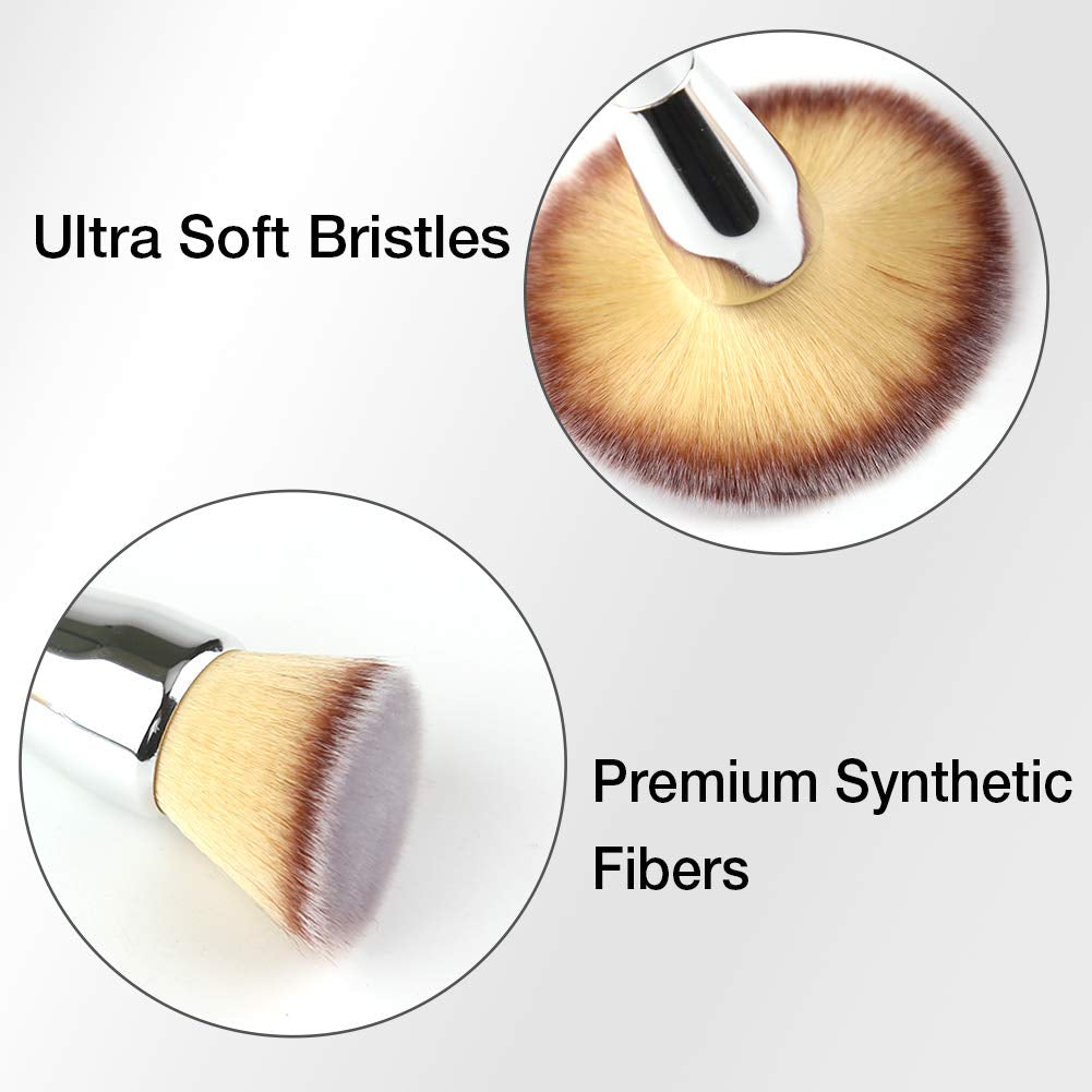 Foundation Brush, Large Powder Brush Angled Top Premium Durable Kabuki Makeup Brush Perfect for Blending Liquid,Cream and Flawless Powder,Buffing, Blending,Concealer